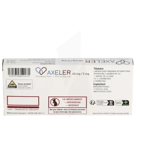 Axeler 40 Mg/5 Mg, Comprimé Pelliculé