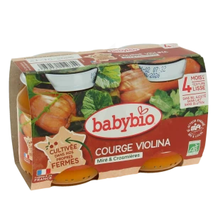 Babybio Alimentation Infantile Courge Violina 2pots/130g