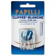 Papilli - Clippee, Blanc, Sachet 10 à Saint-Avold