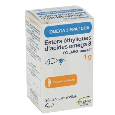 Esters Ethyliques D'acides Omega 3 Eg Labo Conseil 1 G, Capsule Molle à ANGLET