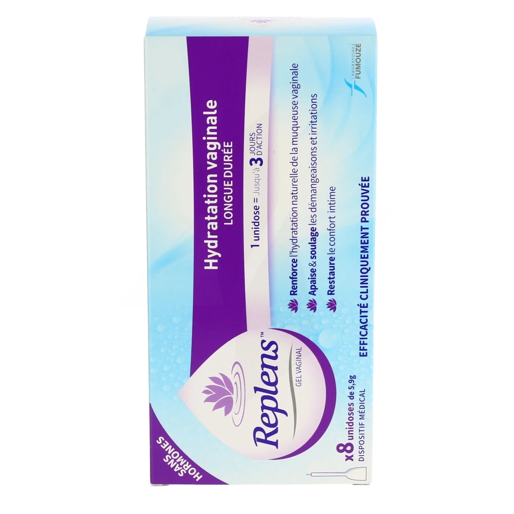 Pharmacie les Grands Moulins - Parapharmacie Replens Gel Vaginal Hydratant  8 Unidoses/2,5g - La Rochette