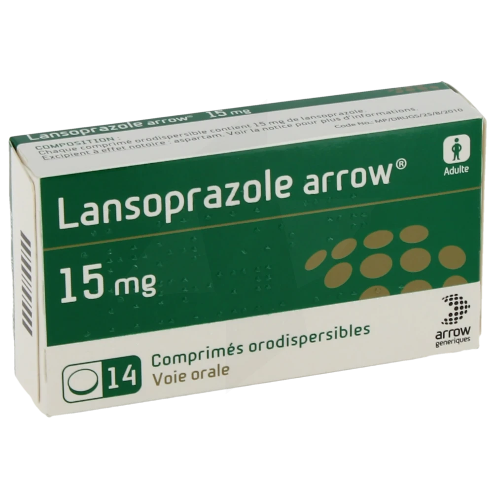 Lansoprazole Arrow 15 Mg, Comprimé Orodispersible