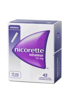 Nicorette Inhaleur 10 Mg Cartouche P Inh Bucc Inhalation Buccale B/42 à HEROUVILLE ST CLAIR
