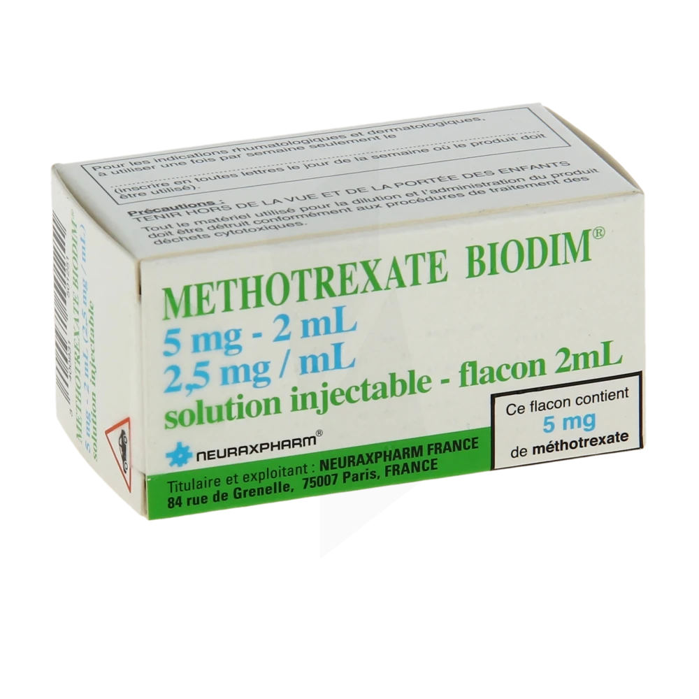 Methotrexate Biodim 5 Mg/2 Ml, Solution Injectable