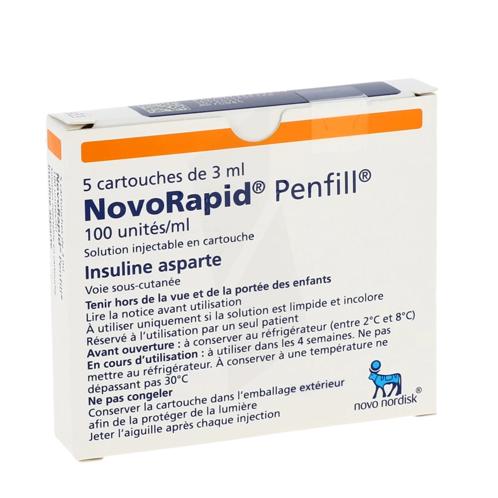 Novorapid Penfill 100 Unités/ml, Solution Injectable En Cartouche