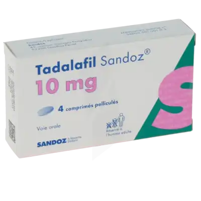 TADALAFIL SANDOZ 10 mg, comprimé pelliculé