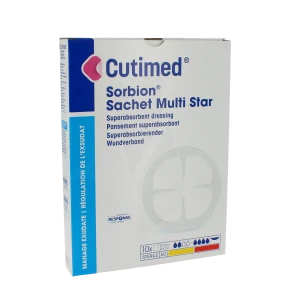 Cutimed Sorbion Multistar Pans Superabsorbant Diam 14cm B/10