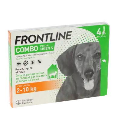 Frontline Combo 67,00 Mg / 60,30 Mg Solution Pour Spot-on Pour Chien S, Solution Pour Spot-on à TOUCY