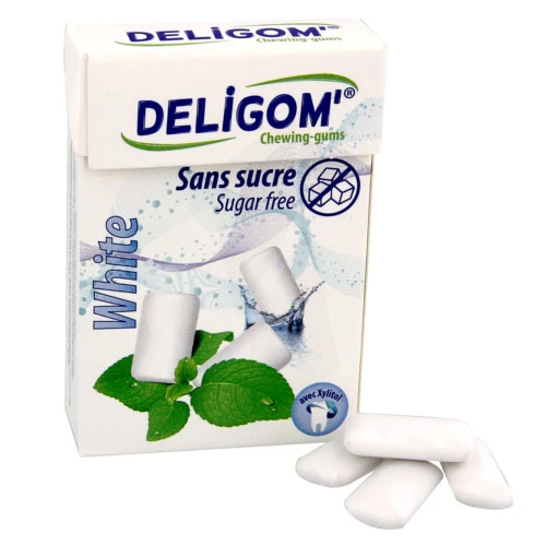 meSoigner - Deligom' Chewing Gum Menthe Blanche Sans Sucre