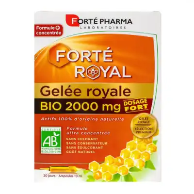 Forte Royal GelÉe Royale Bio 2000 Mg S Buv 20amp/10ml à AUCAMVILLE