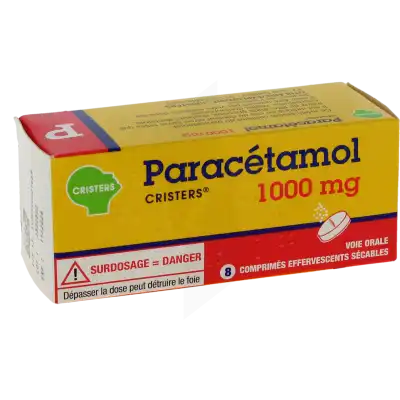 Paracetamol Cristers 1000 Mg, Comprimé Effervescent Sécable à LA ROCHE SUR YON