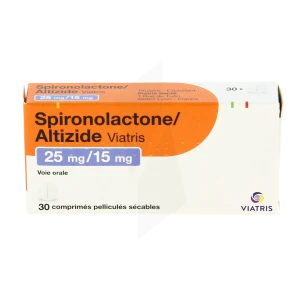 Spironolactone Altizide Viatris 25 Mg/15 Mg, Comprimé Pelliculé Sécable