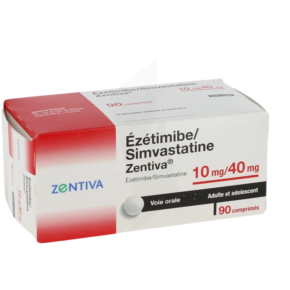Ezetimibe/simvastatine Zentiva 10 Mg/40 Mg, Comprimé
