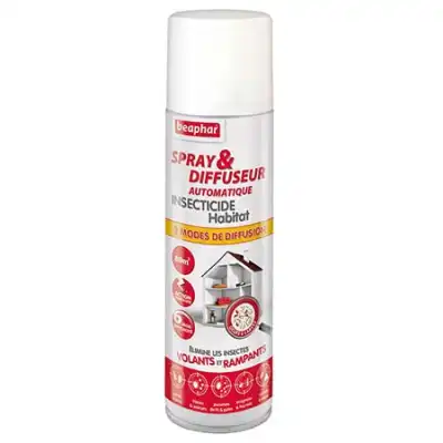 Beaphar Spray & Diffuseur Automatique Insecticide Habitat Usage Manuel & Automatique 250ml (80 M²) à Drocourt