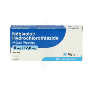 Nebivolol/hydrochlorothiazide Viatris 5 Mg/12,5 Mg, Comprimé Pelliculé
