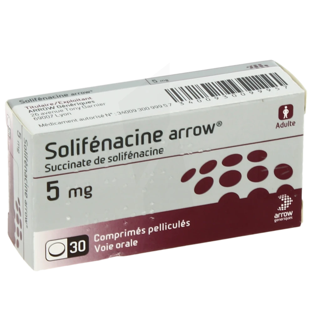 Solifenacine Arrow 5 Mg, Comprimé Pelliculé