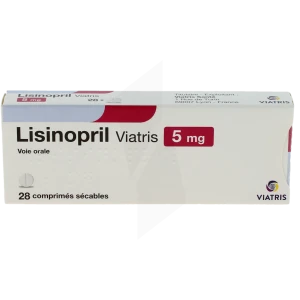 Lisinopril Viatris 5 Mg, Comprimé Sécable