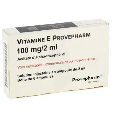 Vitamine E Provepharm 100 Mg/2 Ml, Solution Injectable à CHASSE SUR RHÔNE