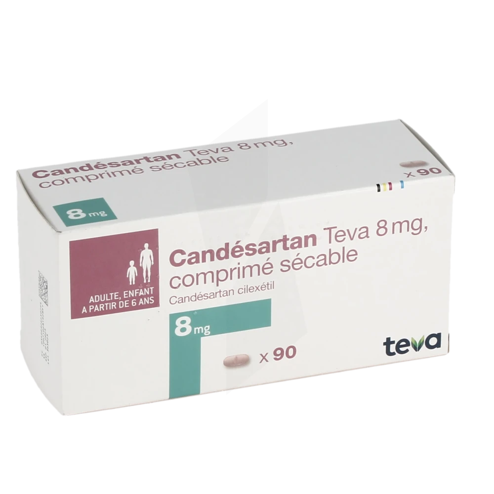 Candesartan Teva 8 Mg, Comprimé Sécable