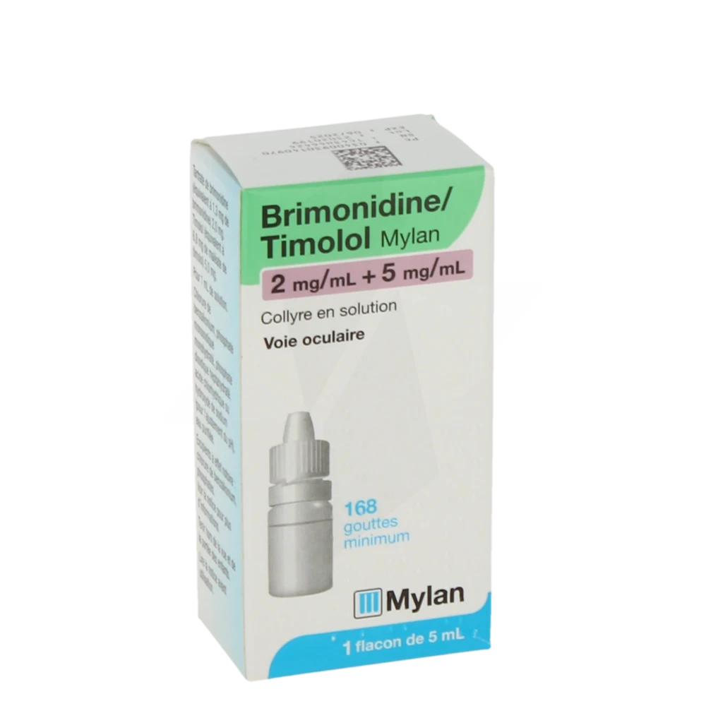 Brimonidine/timolol Viatris 2 Mg/ml + 5 Mg/ml, Collyre En Solution