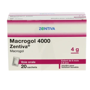 Macrogol 4000 Zentiva 4 G, Poudre Pour Solution Buvable En Sachet