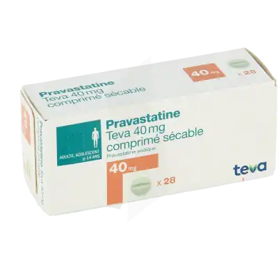 Pravastatine Teva 40 Mg, Comprimé Sécable à BRUGES