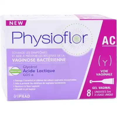 Physioflor Ac Gel Vaginal Acidifiant Et Prébiotique 8 Unidoses/5ml à ALES