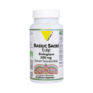 Vitall+ Basilic Sacré Tulsi 500mg Bio Gélules Végétales B/60
