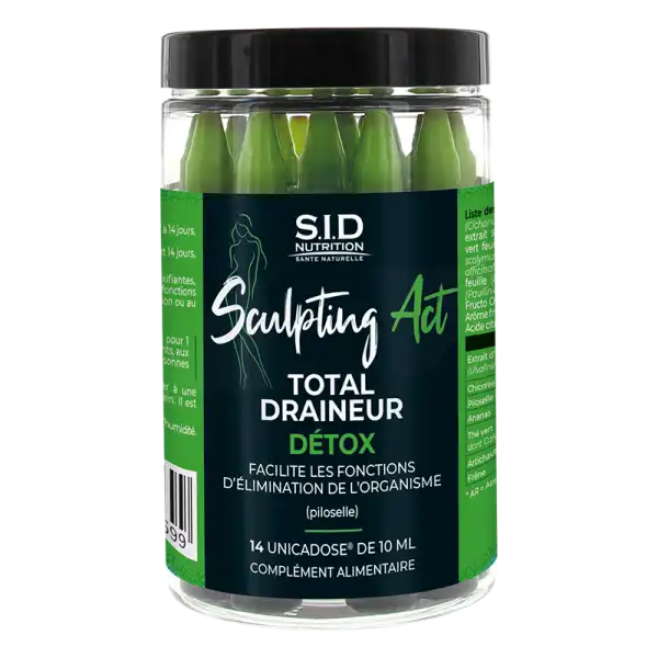 Sid Nutrition Minceur Sculpting Act Total Draineur _ 14 Unicadoses De 10ml