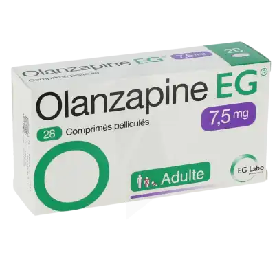 Olanzapine Eg 7,5 Mg, Comprimé Pelliculé à Auterive