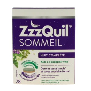 Zzzquil Sommeil Nuit Complète Comprimés Boîte De 28