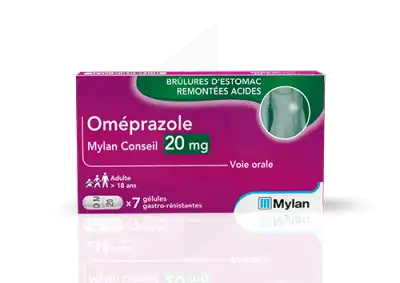 Omeprazole Mylan Conseil 20 Mg, Gélule Gastro-résistante à La Ricamarie