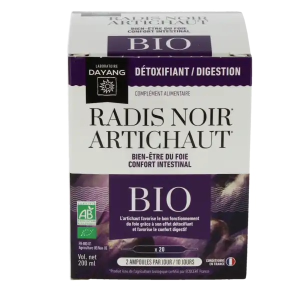 Dayang Phyto Radis Noir Artichaut Bio Solution Buvable 20 Ampoules/10ml