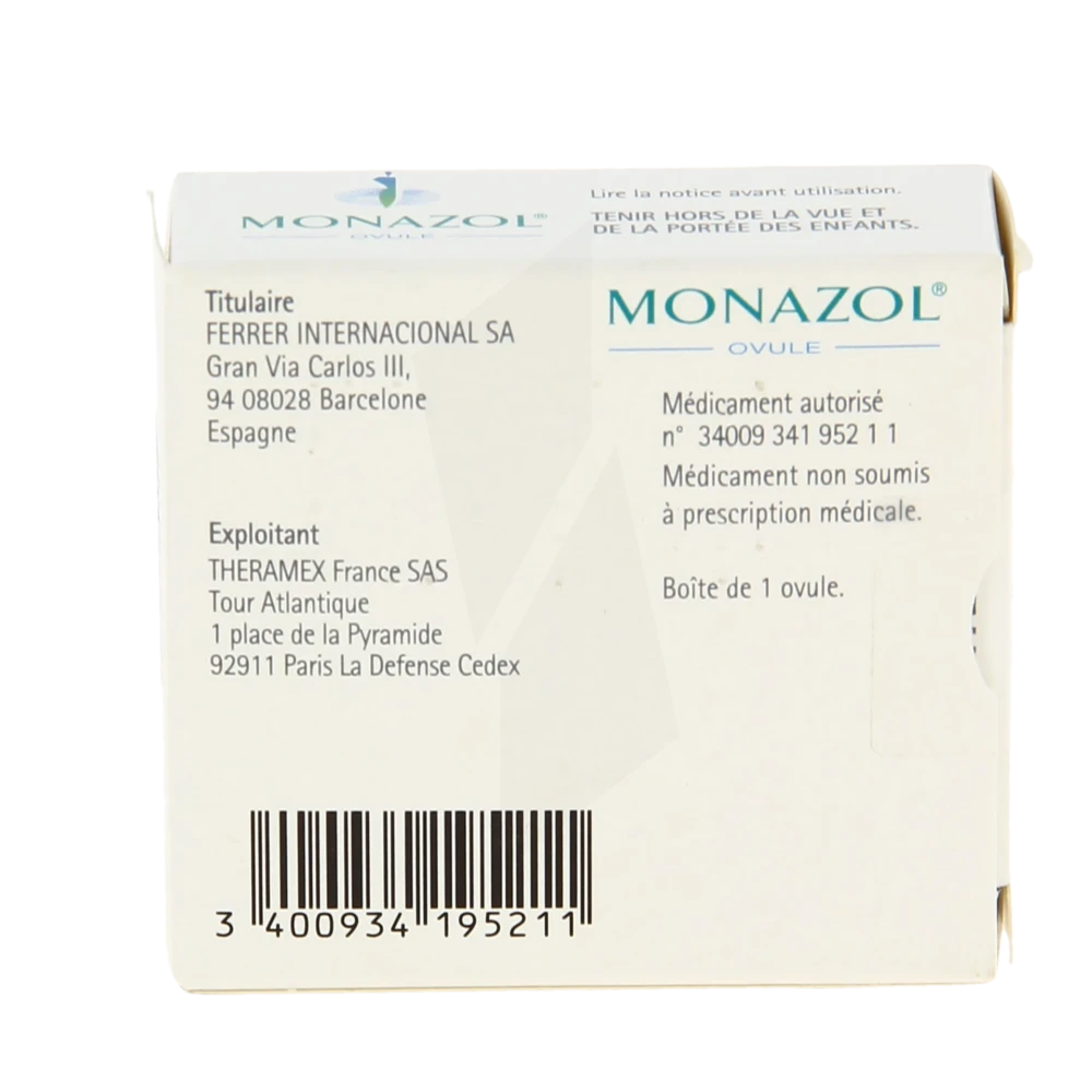 Pharmacie Corbiac - Médicament Monazol, Ovule - NITRATE DE ...