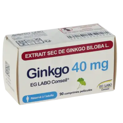 Ginkgo Eg Labo Conseil 40 Mg, Comprimé Pelliculé à PÉLISSANNE