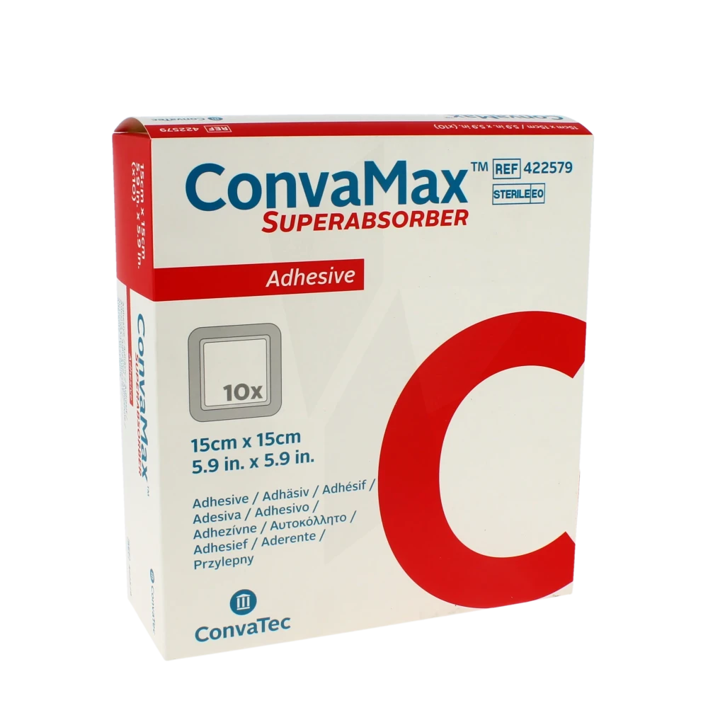 Convamax Pans Hydroc Adh Sté 15x15cm B/10