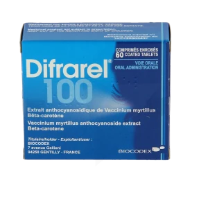Difrarel 100 Mg, Comprimé Enrobé 6plq/10