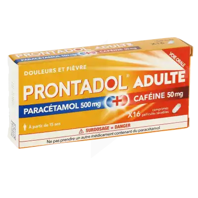 Prontadol Adultes 500 Mg/50 Mg, Comprimé à Mérignac