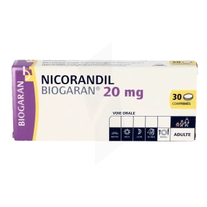 Nicorandil Biogaran 20 Mg, Comprimé