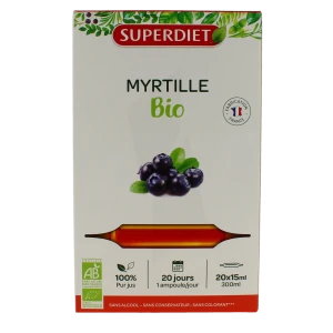 Superdiet Myrtille Bio Solution Buvable 20 Ampoules/10ml