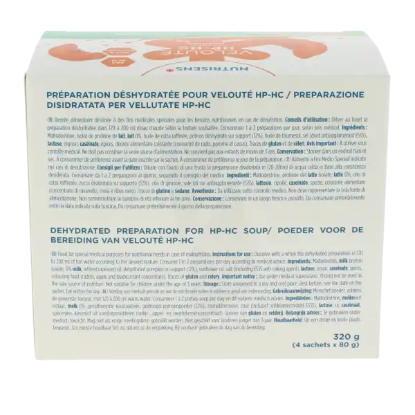 Nutrisens Veloutés Hp/hc Nutriment Potiron 4sachets/80g