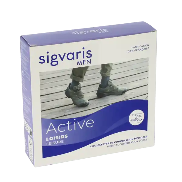 Sigvaris Active Loisirs New Chaussette Classe 2 Homme Noir Normal L