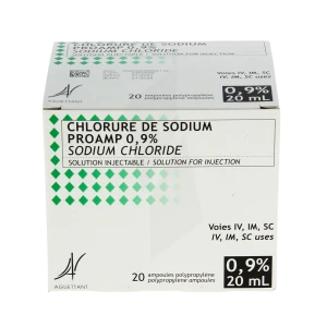 Chlorure De Sodium Proamp 0,9 %, Solution Injectable