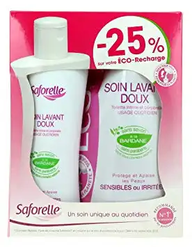 Saforelle Solution Soin Lavant Doux Eco-recharge 400ml+250ml