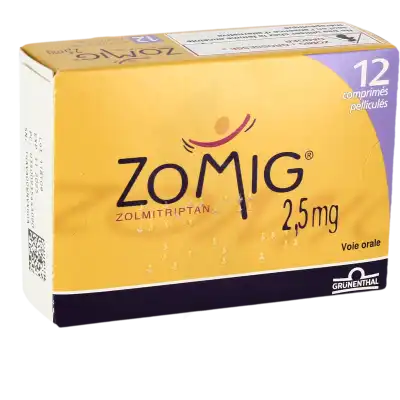 Zomig 2,5 Mg, Comprimé Pelliculé à Bassens