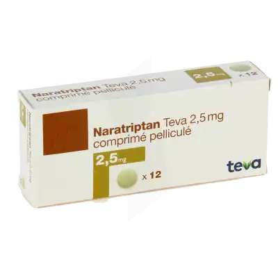 Naratriptan Teva 2,5 Mg, Comprimé Pelliculé à CHAMPAGNOLE