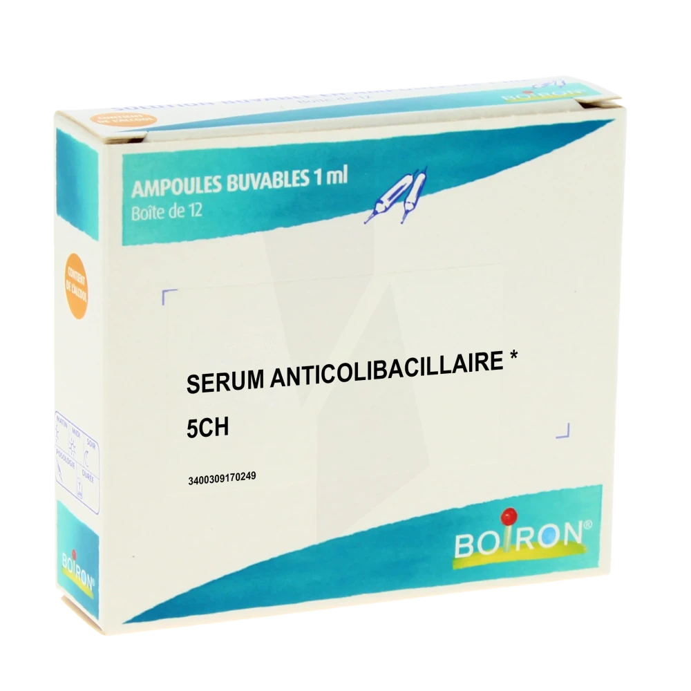 Boiron Serum Anticolibacillaire * 5ch Solution Buvable En Ampoules Boîte De 12 Ampoules