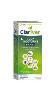 Clariver Sirop Toux Nocturne Adulte Fl/150ml à Puy-en-Velay