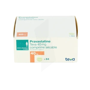 Pravastatine Teva 40 Mg, Comprimé Sécable