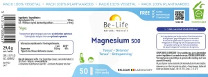 Be-life Mg 500 Gélules B/50